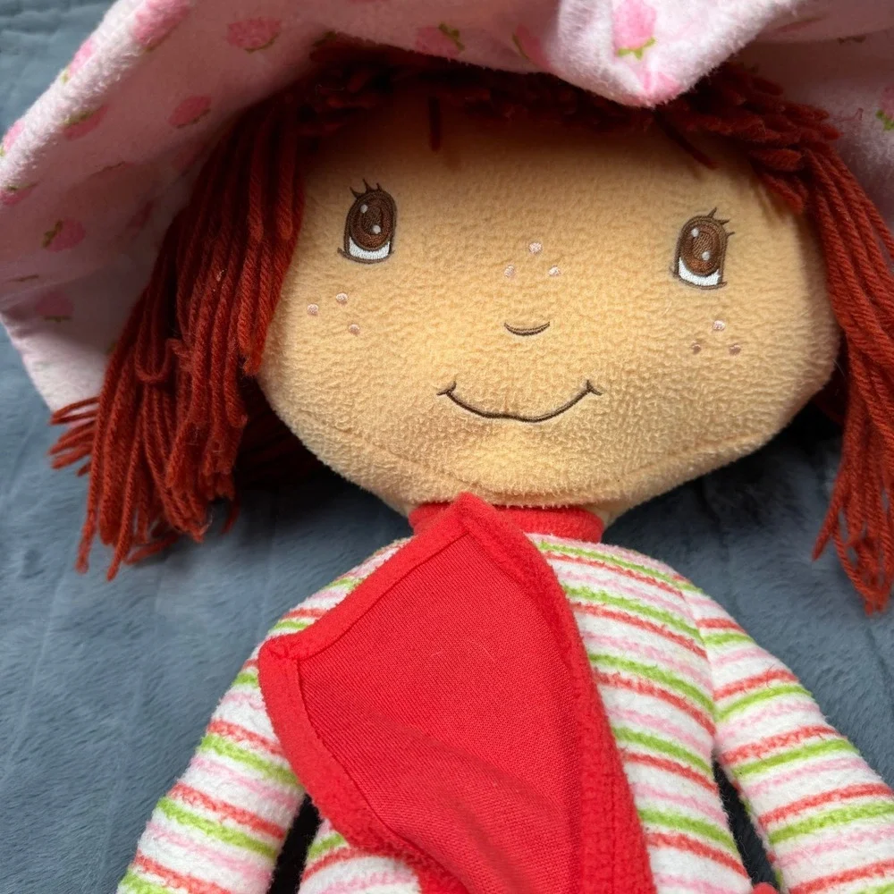 Strawberry Shortcake Plush Rag Doll Kids Pink Blue 2003 Y2K Vintage Style